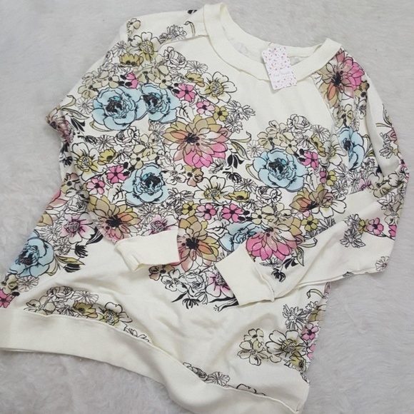 ⛔Sold⛔Free People Go On Floral Pullover Sweatshirt - Picture 5 of 7